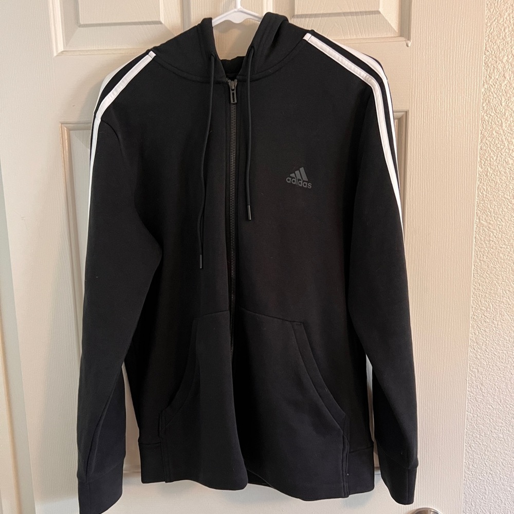 Black Adidas zip up hoodie